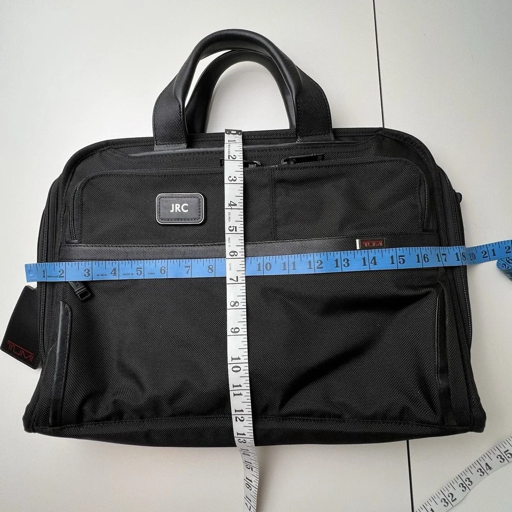 TUMI ALPHA 3 Laptop Briefcase Travel Nylon Tumi Monogrammed JRC NO STRAP